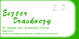 eszter draskoczy business card