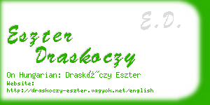 eszter draskoczy business card